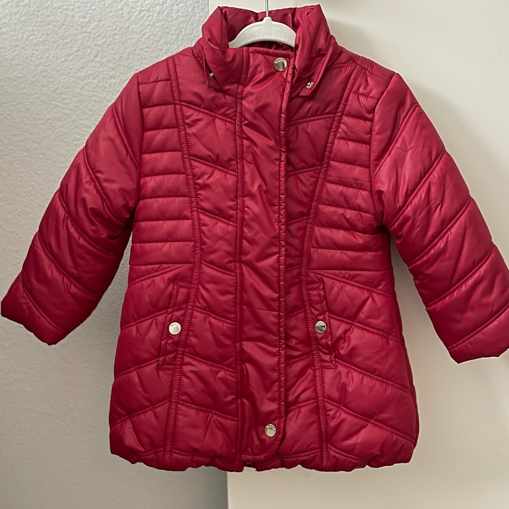 New Mayoral Red Puffer Coat size 2t. Only worn once.